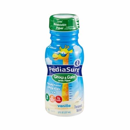 Pediasure Grow & Gain With Fiber Pediatric Oral Supplement Vanilla Flavor 8 oz. Bottle Liquid Fiber, 24PK 67531